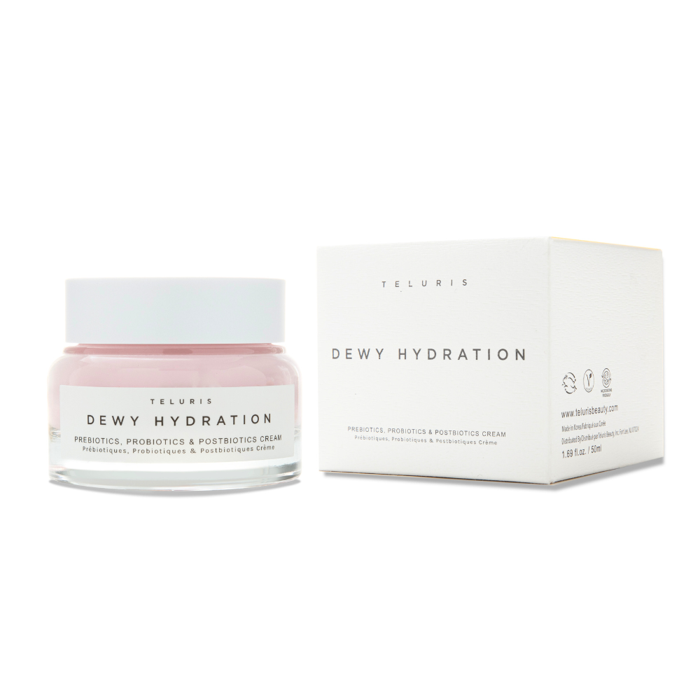 Dewy Hydration Cream in minimalist packaging, vegan moisturizer for sensitive skin