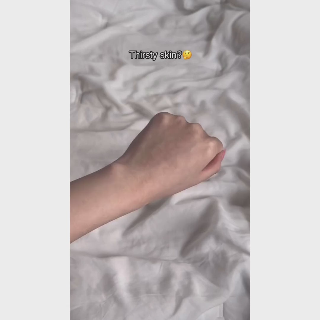 Demonstration of Dewy Hydration Cream application, showing hydrated, glowing skin with no irritation