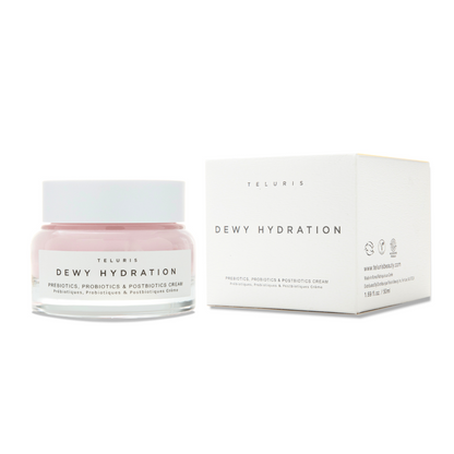 Dewy Hydration Cream in minimalist packaging, vegan moisturizer for sensitive skin